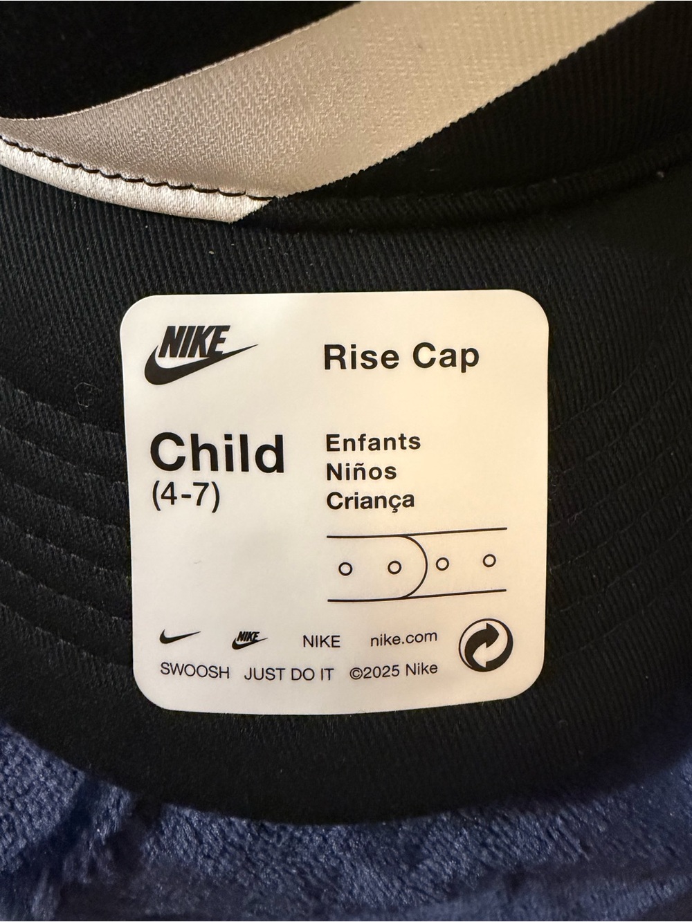 Nike Black and White Kids Trucker Hat - Picture 3 of 3